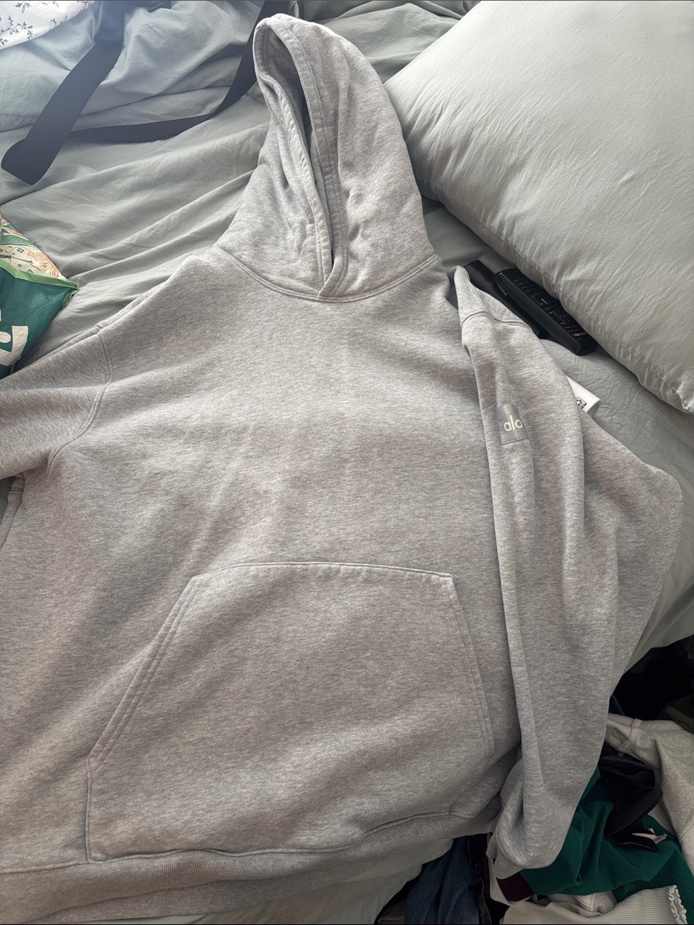 Oversized gray ALO renown hoodie